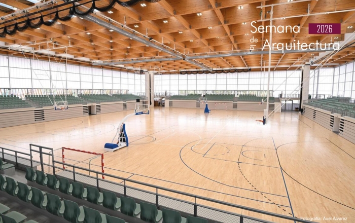 Visita guiada a pabellón deportivo en Elche, de Rojo y Fernández-Shaw arquitectos
