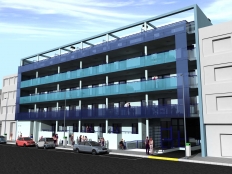 Edificio de Sesenta y Cuatro Viviendas y Semisótano Aparcamiento.