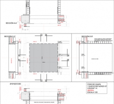 Obra accesibilidad - foso de chapa C. Rugat